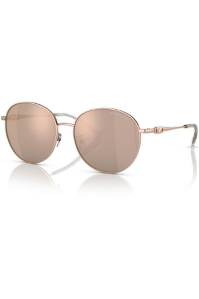 Michael Kors Woman Round Sunglasses- Mk 1119 - Lense Size:57mm - Rose Gold
