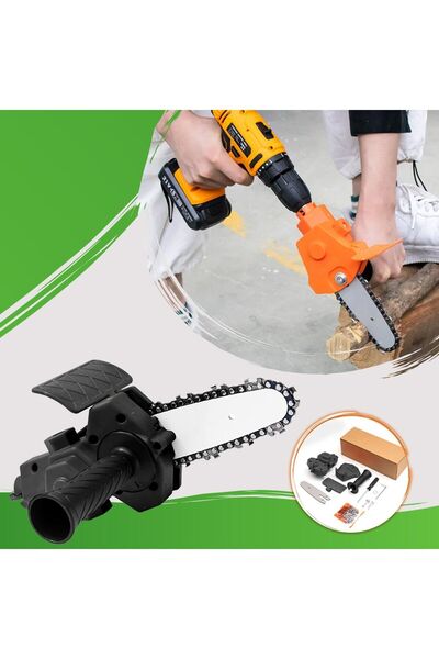 QuarVit DMAX Matkap İçin Zincirli Dal Budama Ahşap Kesme Aparatı (TÜM MATKAPLARA UYGUNDUR)