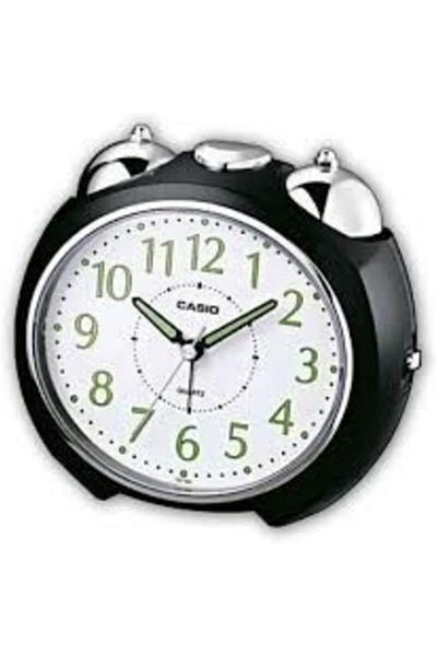 Generic ساعة منبه تناظرية من كاسيو TQ-369-1DF، باللون الأسود