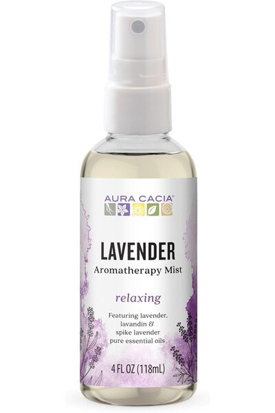 AURA CACİA Relaxing Lavender Aromatherapy Room & Body Mist, 4 fl oz (118 ml)