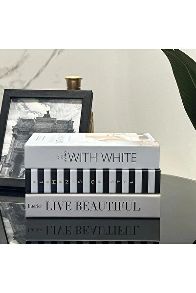 THE WHITE SHOP 3 PCS Decorative Faux Books for Home Decor