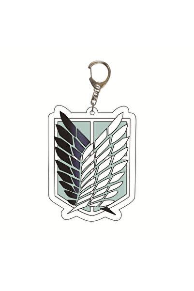 Choice سلسلة مفاتيح أنمي هجوم العمالقة ليفي أكرمان ألن ييغر قلادة لعب الأدوار ذات الوجهين.