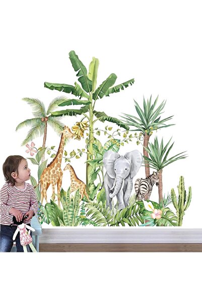 SULFAR self-adhesive waterproof removable wall stickers - giraffe, elephant, ...