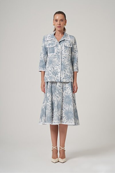 UTOPIAN Desenli Midi Etek