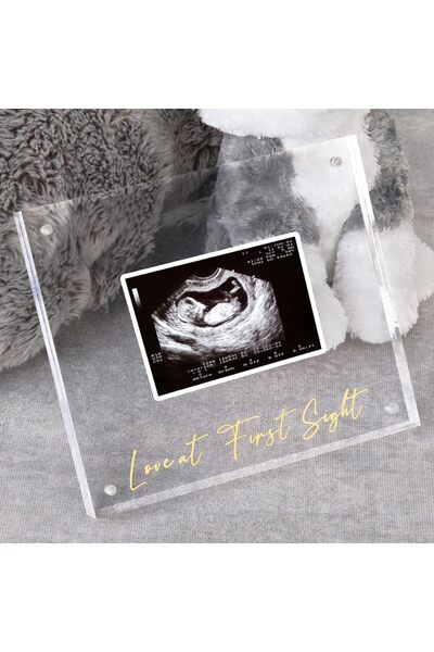 Generic Deyixun Glossy Acrylic Ultrasound Photo Frame with "Love at First Sig...