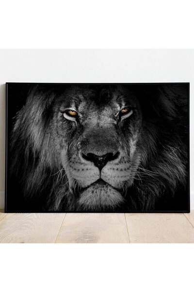 Today Idea Black and White Lion Wall Art Canvas by Today Idea
