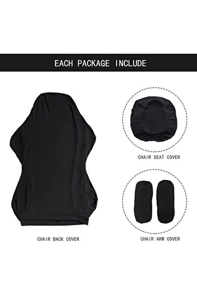 Generic SARAFLORA Gaming Chair Covers Stretch Washable Slipcovers (Black, X-Large)