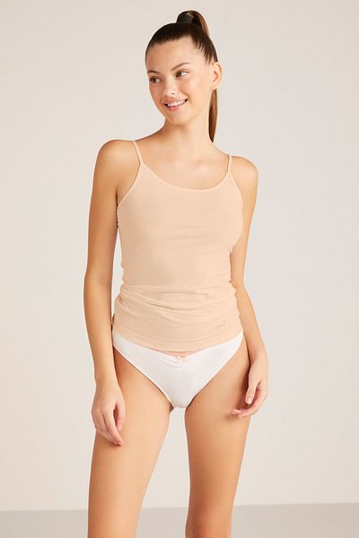 Kom Basic Top Rope Strap Cotton Tank Top NEW