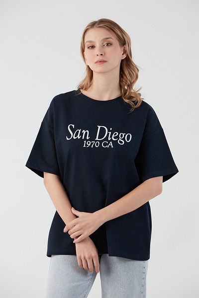Fulla Moda San Diego Printed Oversize T-Shirt