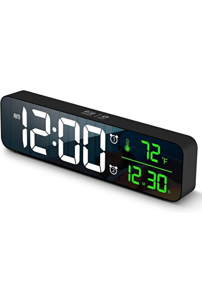 007 ساعة منبه رقمية كبيرة من Abovsare مقاس 10.4 بوصة - قابلة للتثبيت على الحا...