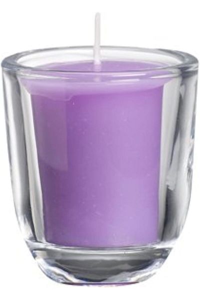 Generic Bolsius Round Glass Candlestick Holder, 65 x 58 mm Size, Transparent