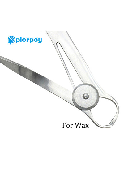 Choice مسطرة فرجار تقويم الأسنان الشمعية المعدنية لتاج الشمع من الفولاذ المقاوم للصدأ بقياس 0-10 مم