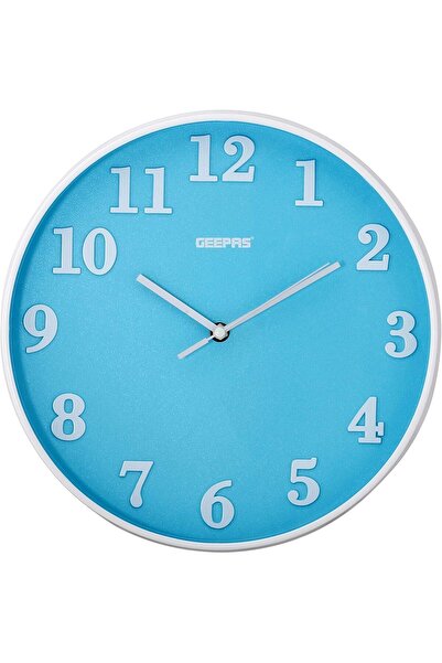 Geepas GWC26014 Wall Clock 3D Numbers | Silent Non-Ticking | Round Decorative...