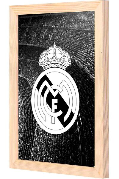 Generic Lowha Real Madrid Black White Wall Art With Pan Wood Framed Ready To Hang For Home, Bed Room, Offic