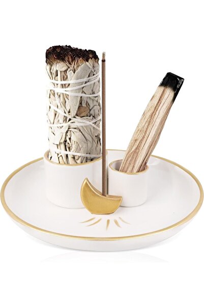 Arabest 4-in-1 Incense Holder,Multi-Purpose Ceramic Incense Burner,for Burnin...