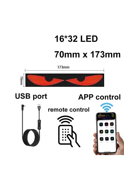 Choice 16x32leds Car Led Sign Bluetooth App Control Diy Programmable Led Matrix Pixel Panel Night Light For