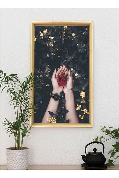 Generic Clevercraft Homes 'Rose' Digitally Printed Wall Poster with Photo Frame by Spoil Your Wall, 40 x 55