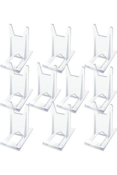 Arabest 10 PCS Acrylic Plate Stands, for Home Office Supplies Festival Party