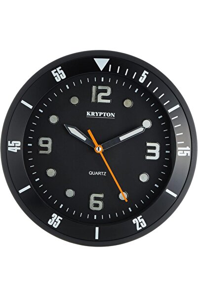 007 Krypton Large Modern Round Decorative Wall Clock - Gray, Plastic, Glass, Analog