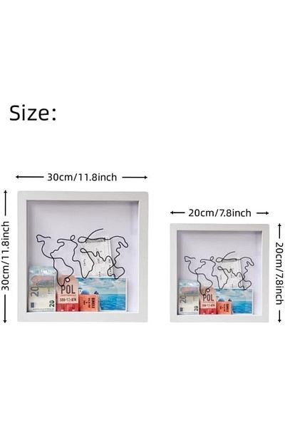Generic Adventure Archive Box, Travel Box for Memories, Loading Shadow Box Frame with HD Acrylic, 12 Inch T