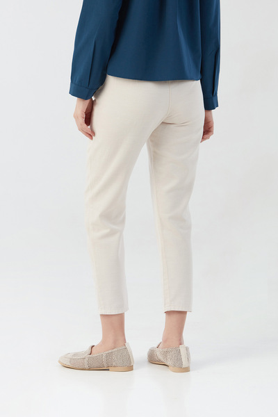 Fulla Moda Linen Trousers with Zipper Pockets