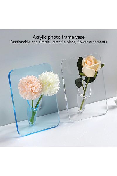 Generic 【TTQK】transparent photo frame vase hydroponics flower arranger, creative art, high-end sense, offic