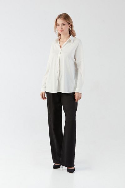 Fulla Moda Basic Jacquard Oversize Shirt