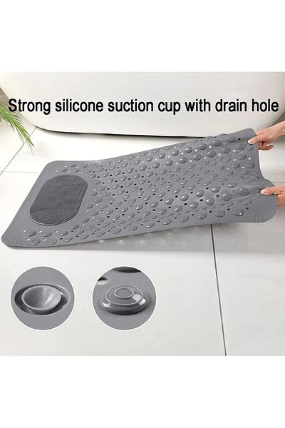 Generic XIUWOO Anti Slip Bath Mat Shower Mat Whit Drain Holes &Suction Cups，Foot Massage Shower Carpet For