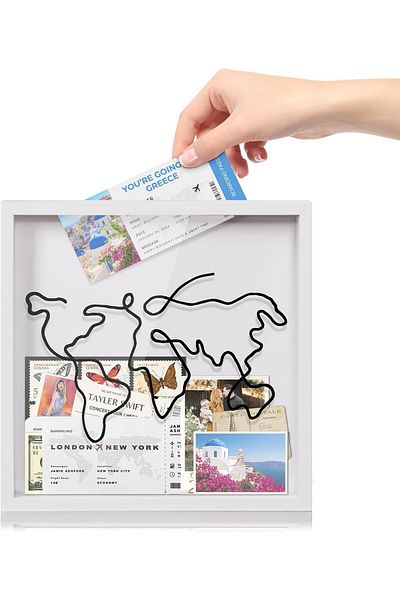 Generic TNTAIAHL Adventure Archive Box for Memories - 12x12 Travel Shadow Box with Slot, Life in a Box Trav