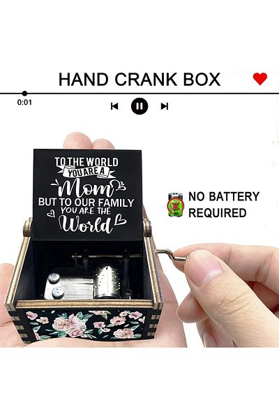Generic SYOSI Music Box Mothers Birthday Gifts for Mom Wooden Music Box, Mothers Day Birthday mom Gifts, mo