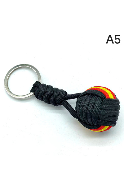 Choice1 A5 Military Parachute Woven Rope Ball Keychain Lanyard Key Ring Monke...