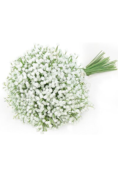 The Bros زهور DEEMEI الاصطناعية من زهور جيبسوفيلا البيضاء، 15 قطعة، لمسة حقيقية