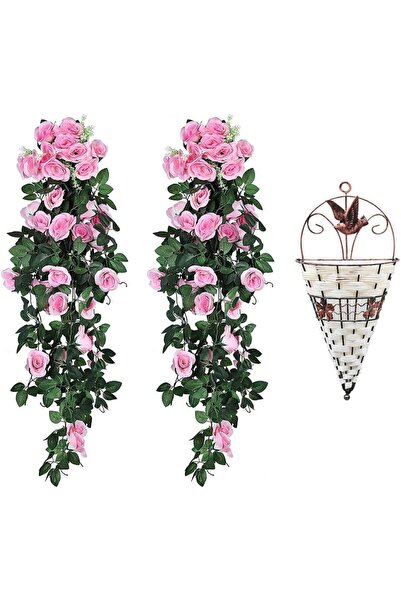 Arabest 2Pcs Artificial Vine Silk Flowers, 37in Artificial Hanging Vine Plant...