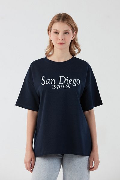 Fulla Moda San Diego Printed Oversize T-Shirt