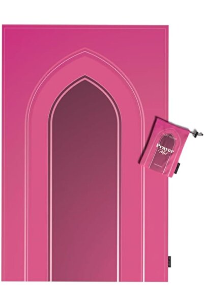 Generic ART MOOD HOME Pink Water-Resistant Velvet Prayer Rug 68 x 117 cm