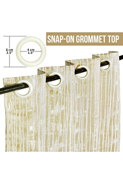 Generic Azorio Door Blackout Curtain 1.16×2.15 m - Cream (Story@Home)