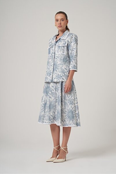 UTOPIAN Desenli Midi Etek