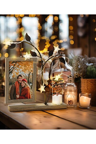 NALACAL Desktop Picture Frame with Glass Vase, Double-Sided 4x6 Photo Frame