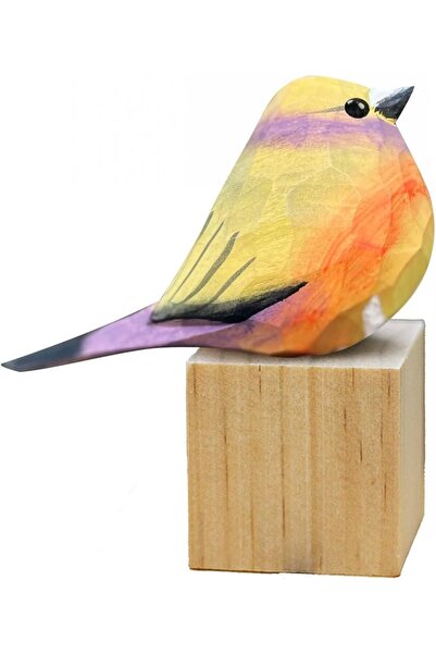Arabest Bird Figurines,Hand Carved Wooden Statues,3D Animal Figurine,Hand-Mad...