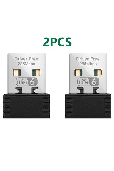 Choice 2PCS AX286 Mini USB WIFI 6 Dongle Network Card 802.11ax USB 2.4GHz Wi-Fi Lan Adapter Driver Free For
