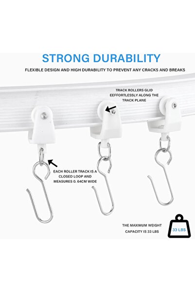 Generic Zi-Color Flexible Curved Ceiling Curtain Track (4 M / 13.1 ft)
