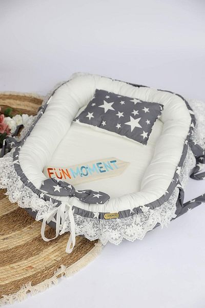 Generic FUN MOMENT Baby Nest Mat with Pillow for Kids Assorted Designs