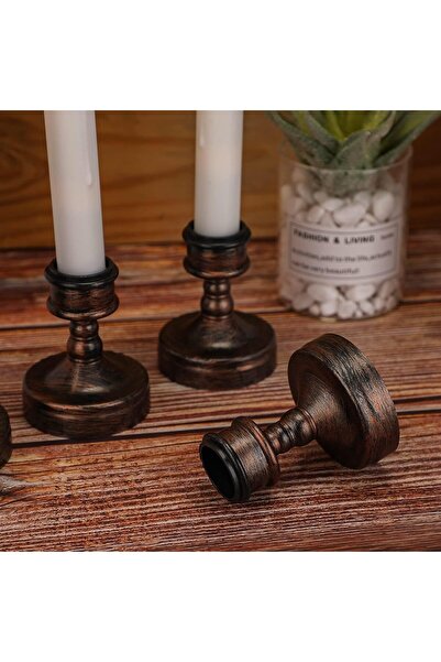 TERRIFI 12 Pieces Window Candle Taper Candle Holders (Black)