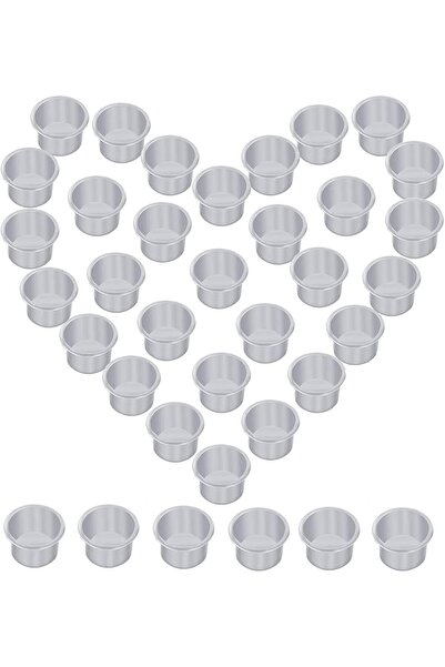 NALACAL Diwali Candle Inserts (Pack of 40) Mini Metal Candle Holders for Taper/Table/Doll Candles