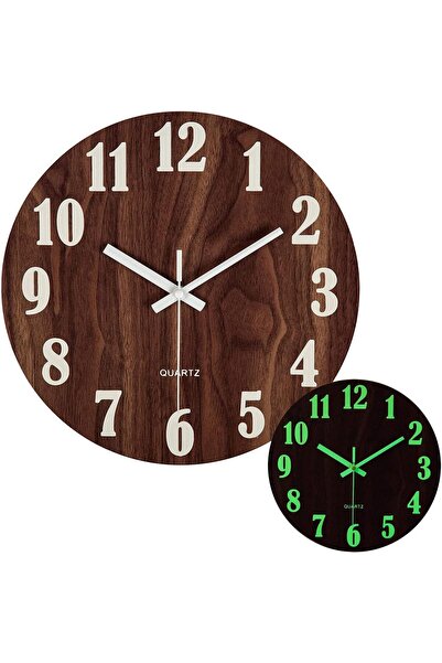 X SPRING Luminous Wooden Wall Clock (30 cm)