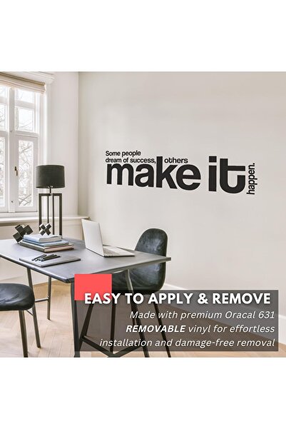 ALAYRA International Some Dream of Success Others Make It Happen Motivational Office Wall Art Sticker 56×15 cm