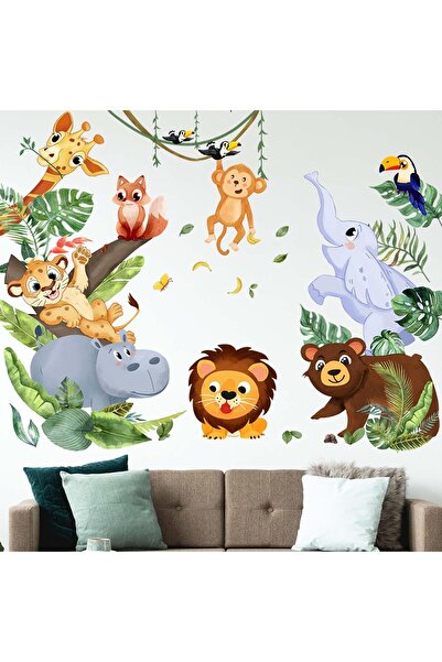 Amimagen ملصقات حائط بنمط أوراق النخيل البوهيمية - ملصقات كبيرة لأوراق الخريف...