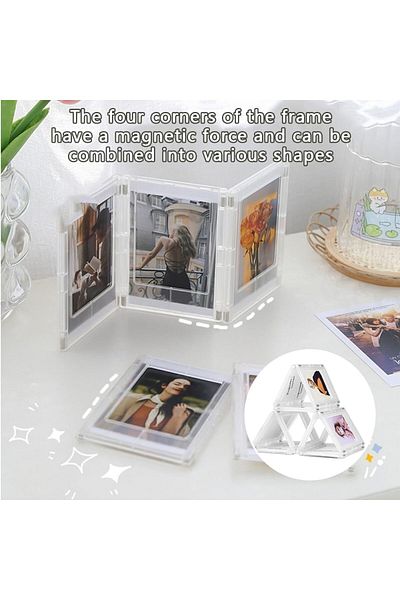 Generic Magnetic Picture Frame, Photo Creative Absorbable Magnetic Mini3 Storage Refrigerator Magnet Small