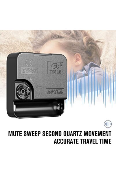 Generic Wall Clock, 12 Inch Silent Non-Ticking Battery Operated Round Wall Clock (Gold)