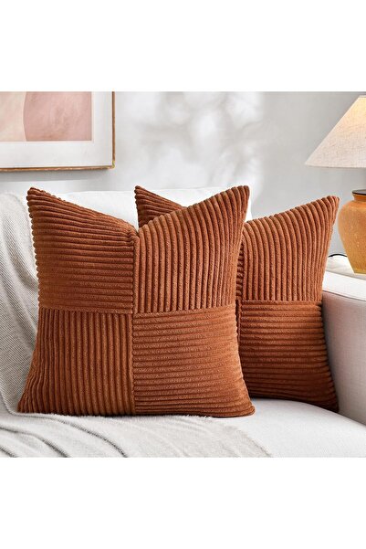 STARSTAR 2-Piece Rust Red Bohemian Decorative Pillowcases, 18x18 inches, suit...